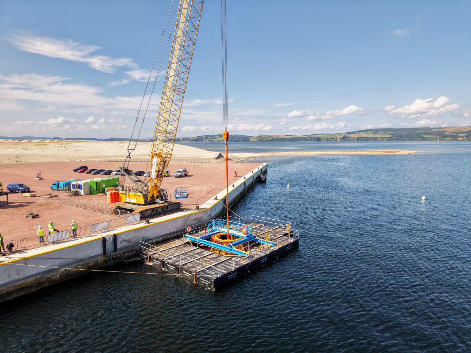 The Squid connection system being deployed during inshore trials